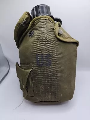 US Military Canteen Plastic With Cover Water Bottle Army Vintage • $20