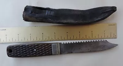 19th Century J. Russell & Co. Green River Works Hunting/Fishing KNIFE Saw Edge T • $70