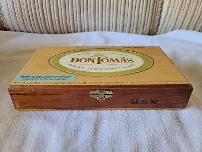 Vintage DON THOMAS Wooden Cigar Box Special Edition Made In Honduras S.E. No.300 • $10.99