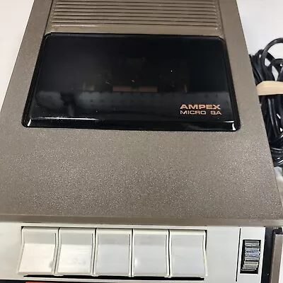 Vintage Solid State AMPEX MICRO 9A Tape Recorder & Microphone Clean Japan • $40