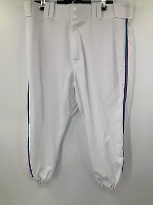 Miami Marlins Mlb White Majestic Game Used Pants 2019 Sz: 38 • $65