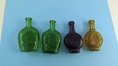 Vintage Wheaton Mini Bottle Lot Of 4 Benjamin Franklin New York Paris • $23
