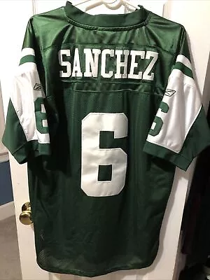 Mark Sanchez New York Jets Green Reebok Men's Jersey Size 50 • $30