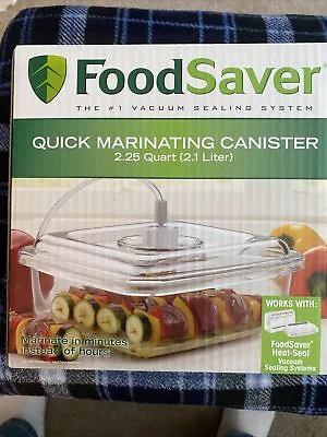 $32 • Buy Foodsaver Quick Marinator 2.25 Qt Square Vacuum Seal Marinating Canister Sealed!