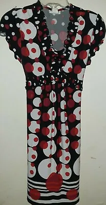 Girls Clothes Size 12 Limited Too Christmas Black White Red Short Sleeve Dress • $4