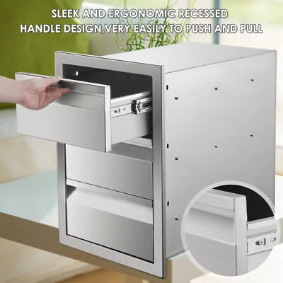 Outdoor Kitchen/bbq Island Stainless Steel Drawer Cabinet Combination Storage • $264.20
