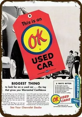 1954 OK Used Cars Chevy Dealer Lot Vintage-Look DECORATIVE REPLICA METAL SIGN • $24.99