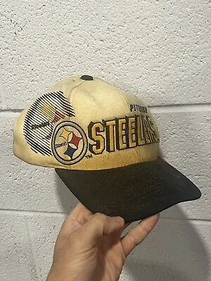 Vintage Pittsburgh Steelers Hat Sports Specialties Snapback White Dome TLC READ • $7.50