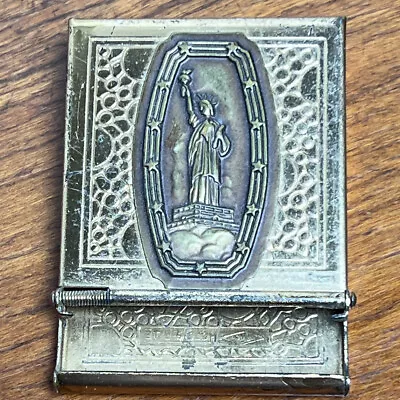 Vintage Brass Jemco Hold-A-Lite Statue Of Liberty New York Match Book Holder • $49.99