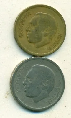 2 DIFFERENT COINS From MOROCCO - 20 SANTIMAT & 1 DIRHAM (BOTH DATING 1974) • $1.75