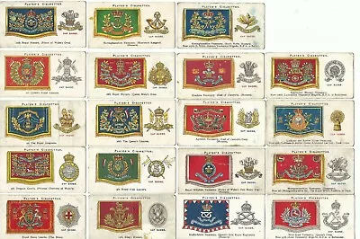 CIGARETTE CARDS-JOHN PLAYER-1924-19 Cards-DRUM BANNERS AND CAP BADGES • £2