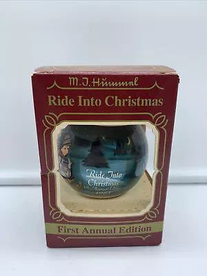 1983 Goebel M J Hummel 1st Annual Ed.  Ride Into Christmas  Glass Ornament W/Box • $12.59