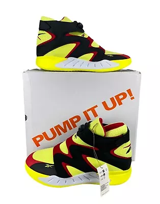 NEW Reebok Instapump Fury Zone Acid Yellow Basketball Shoes Mens Size 14 G55142 • $69.99
