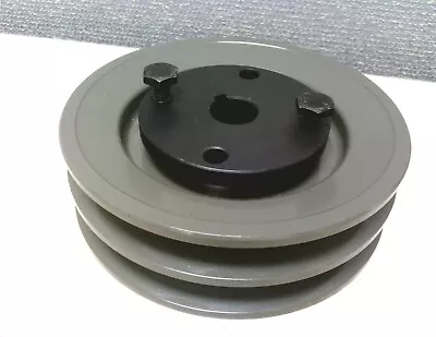 $49 • Buy 2AK49H Sheave Pulley+ 1 1/2  Bushing Bore,2 Grooves Dual V Belts OD:5  ID:1 1/2 