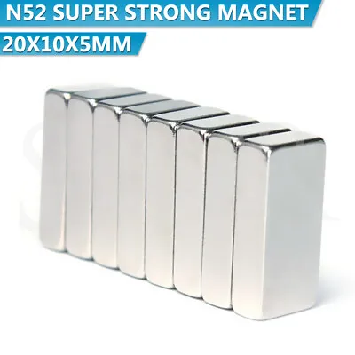 N52 Super Strong Magnets Block Rare Earth Cuboid Neodymium 20mm×10mm×5mm Magnet • $7.99