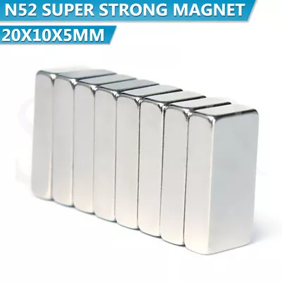 N52 Super Strong Magnets Block Rare Earth Cuboid Neodymium 20mm×10mm×5mm Magnet • $7.99