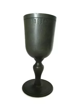 Hallmarked Vintage John Somers Brazil Pewter Goblet Wine Cup • $39.99