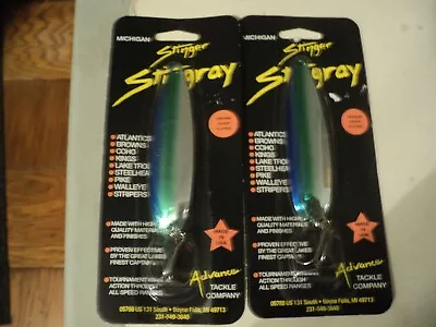 2 - Michigan Stinger Stingray Spoons (teal) Nip • $18