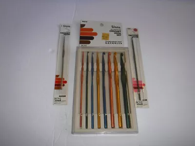 Vintage BOYE #46279 Diana Aluminum Crochet Hook Set Of 8 Sizes D-K & C/2 Steel 1 • $29.99