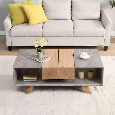 43.31'' Luxury Coffee Table Farmhouse Industrial Table Rectangular With Drawer • $168.31