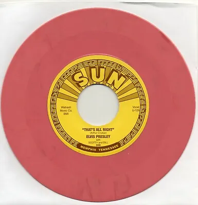 £19.99 • Buy ELVIS PRESLEY THAT'S ALL RIGHT / BLUE MOON OF KENTUCKY SUN Re-Issue PINK VINYL