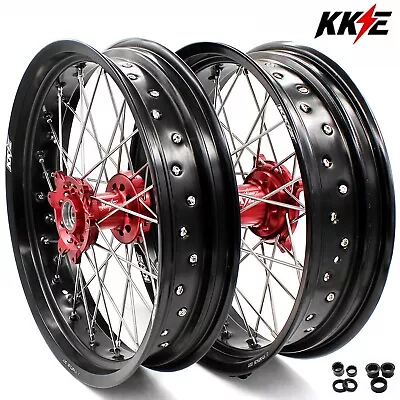 KKE 17  Motard Wheels For Honda CRF250R 2014-2024 CRF450R 2013-24 Supermoto Rims • $659