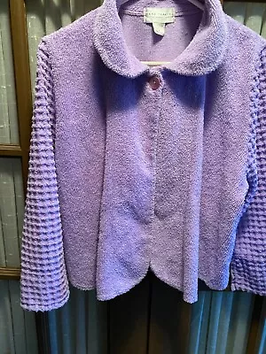 Vintage Mark Travers Supertex Australia PURPLE Chenille Bed Jacket SMALL • $17