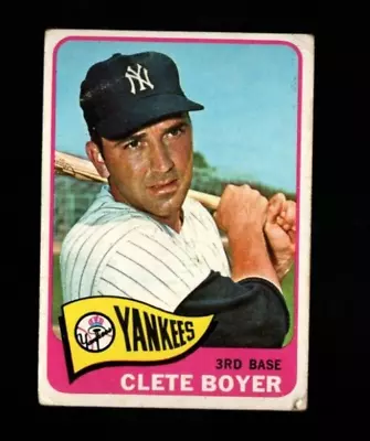 32081* 1965 Topps # 475 Clete Boyer • $4