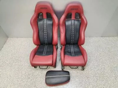 $999 • Buy 1997-2004 Corvette C5 Seats Red Leather Custom Pair Manual Tracks 