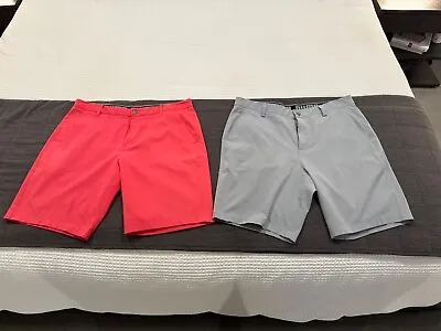 2 Pair Of Puma Performance Golf Shorts 36 Excellent Condition 9In Inseam • $39.99