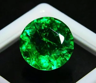 Natural Certified Round Cut 6.7 Ct Zambian Emerald Loose Gemstone Beautiful Gems • $11.85