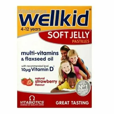 Vitabiotics Wellkid Soft Jelly Strawberry - 30 Pastilles • £7.99