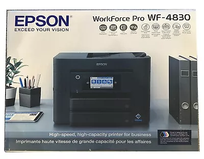 Epson - WorkForce Pro WF-4830 Wireless All-in-One Printer - Black • $177.77