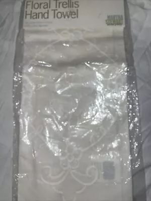 SEALED MARTHA STEWART Collection FLORAL TRELLIS 18In X 28 In Hand Towel White • $15