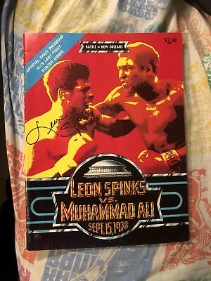 V 1978 Boxing Program Muhammad Ali Leon Spinks II Autographed Regains Title !!!! • £86.77