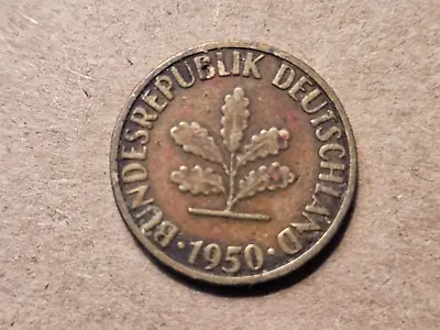 1950 F West Germany 5 Pfennig Coin 1/20 Mark German • $0.99