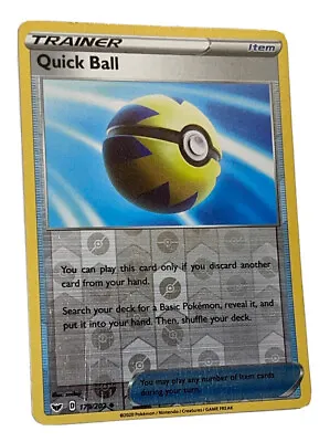 $2.25 • Buy X1 Quick Ball-Sword & Shield 179/202 Reverse Holo Trainer - Pokémon Card
