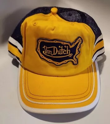 VHTF RARE Von DUTCH USA PATCH LAKERS COLOR Mesh Trucker Snapback Hat CAP VINTAGE • $399.99