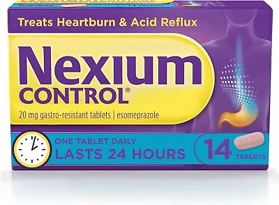 Nexium Control Heartburn And Acid Reflux Relief Tablets 14 Count (Pack Of 1) • £13.95