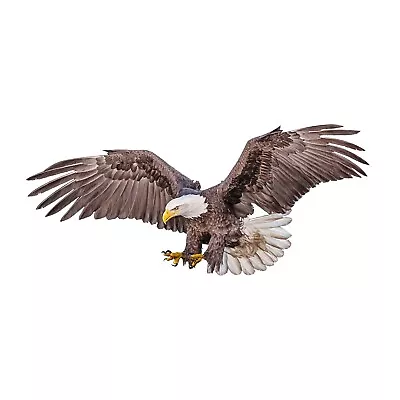 New Soaring BALD EAGLE USA DECAL STICKER TRUCK VEHICLE WINDOW Realistic US Flag • $19.95