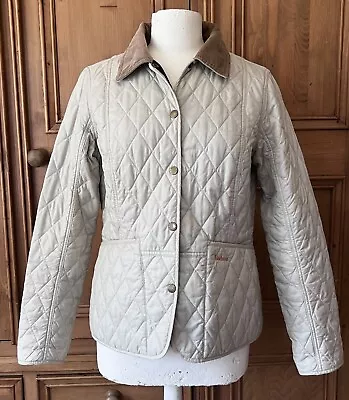 WOMEN'S CREAM BARBOUR SUMMER LIDDESDALE QUILTED JACKET SIZE: UK14 Medium/Large • £10