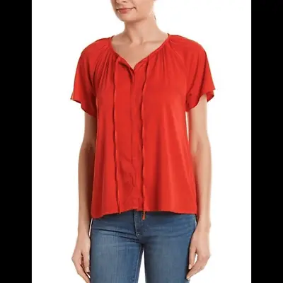 Michael Stars Red Peasant Top. Runs Like A Small. New • $25