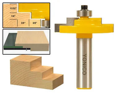 3/16  Glass Stepped Rabbet Router Bit - 1/2  Shank - Yonico 18127 • $18.95