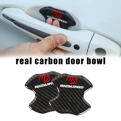 MAZDASPEED Real Carbon Anti Scratch Badge Door Handle Bowl Cover • $12.88
