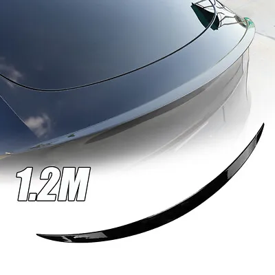 1.2M Universal Car Rear Trunk Spoiler Lip Roof Tail Wing Car Accessories Black • $28.10