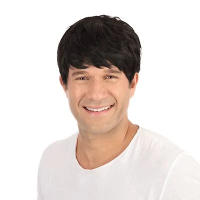 £7.59 • Buy Bristol Novelty 1970's Boyband Black Male Short Wig Mens Fancy Dress New