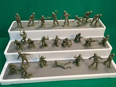 Vintage 25 Marx Battleground Playset G.I. Soldiers 54mm Toy Figures 1960 Lot 2 • $36