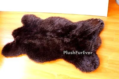 $44.59 • Buy Premium Faux Fur Bearskin Rug Realistic Shape Shaggy Fake Fur Carpet 