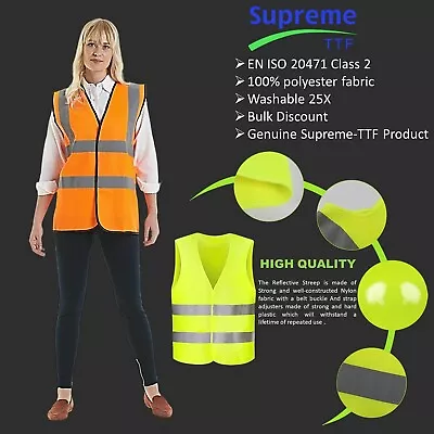 £165 • Buy Hi Vis Vest Yellow Jacket High Viz Visibility Waistcoat Safety Work Reflective