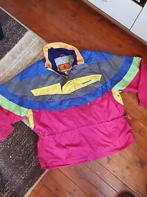 VOLKL Vtg Colourblock Multicolor Pullover Ski Jacketsz M • $44.90